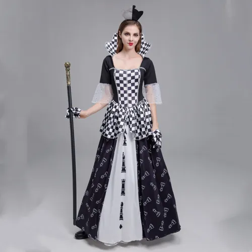 Carnival Poker Queen Costumes Cosplay Halloween Fancy Dress PQ8693