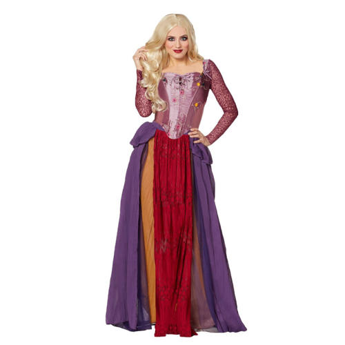 Halloween Cosplay Witches Fred Costume Medieval Princess Long Dress PQ99062