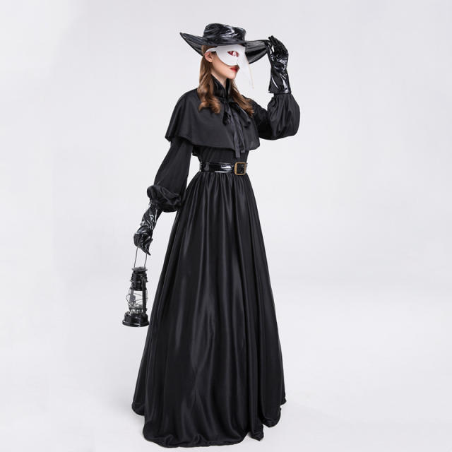 Plague Bird Doctor Outfit Halloween Role Stage Costume Medieval European Uniform PQ9303