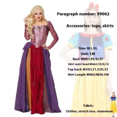 Halloween Cosplay Witches Fred Costume Medieval Princess Long Dress PQ99062