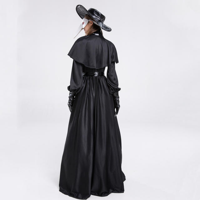 Plague Bird Doctor Outfit Halloween Role Stage Costume Medieval European Uniform PQ9303