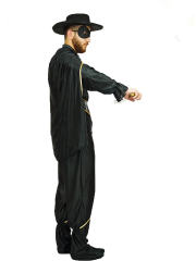 Halloween Men's Zorro Costume Stage Performance Cosplay Clothing PQ-CC763