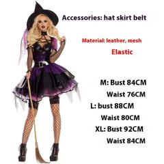 Halloween Witch Costume COS Fancy Dress Cosplay Uniform Gothic Outfit PQ9088