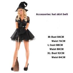 Halloween Outfit Gothic Witch Costume COS Fancy Dress Cosplay uniform PQ9005