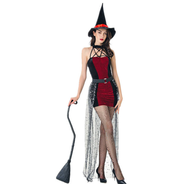 Halloween Vampire Witch Costume COS Fancy Dress Cosplay Uniform Gothic Outfit PQ1032