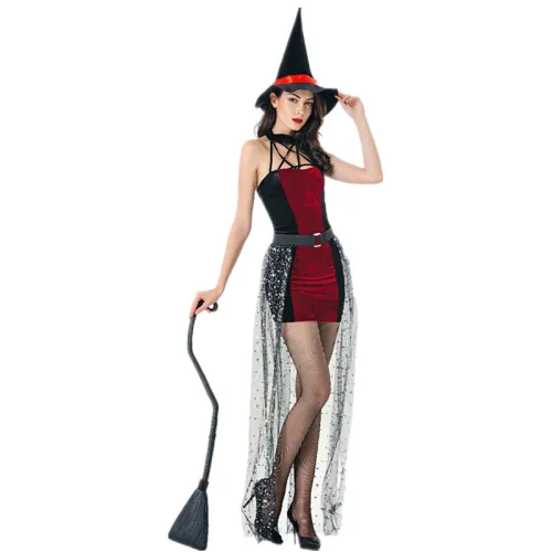 Halloween Vampire Witch Costume COS Fancy Dress Cosplay Uniform Gothic Outfit PQ1032