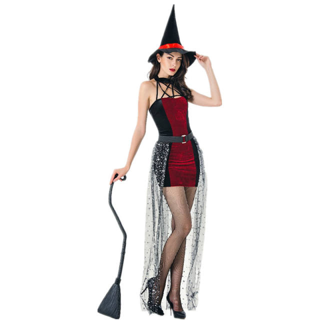 Halloween Vampire Witch Costume COS Fancy Dress Cosplay Uniform Gothic Outfit PQ1032
