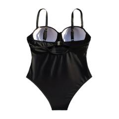 Lace-Up One Piece Swimwear for Womens Bustier Adjustable Straps Swimsuit PQ-PD0132