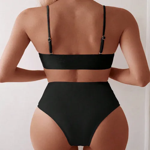 Bikini Set with Underwire Bandeau Top Swimsuit for Womens Swimwear PQ-BK108