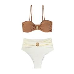Bikini Set with Underwire Bandeau Top Swimsuit for Womens Swimwear PQ-BK108