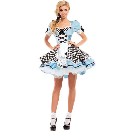 Carnival Maid Cosplay Costume Alice in Wonderland Fancy Dress PQ1901