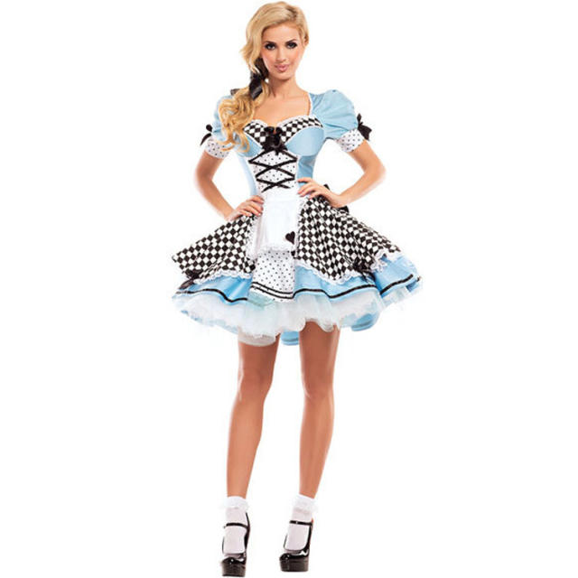 Carnival Maid Cosplay Costume Alice in Wonderland Fancy Dress PQ1901