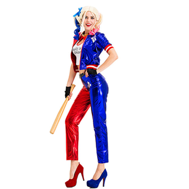 Women Suicide Squad Uniform Halloween American Movie Harley Quinn Costume PQ8667
