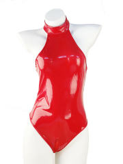 Sexy Wetlook Bodysuit for Women Vinyl Clubwear PU Teddies PQ6828