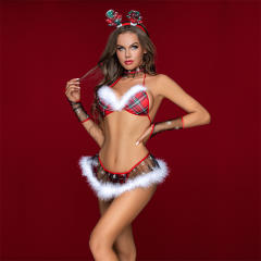 Fur Reindeer Christmas Lingerie Sexy Elk Deer Xmas Costume For Women PQ7921