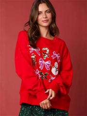 Christmas Sweaters For Women Santa Claus Knitwear Xmas Tops PQ7006