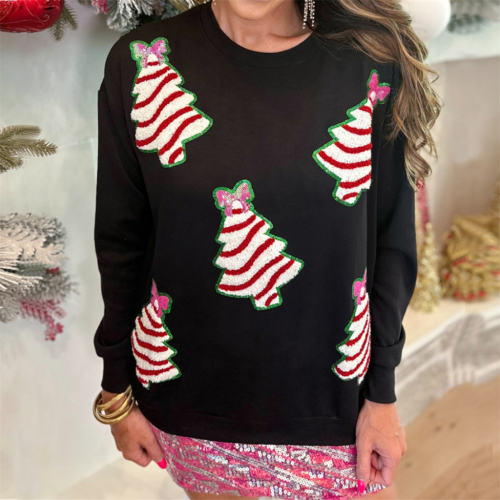 Christmas Tree Knitwear For Women Santa Claus Sweaters Xmas Tops PQ-B159A