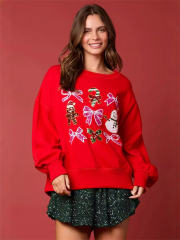 Christmas Sweaters For Women Santa Claus Knitwear Xmas Tops PQ7006