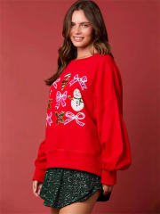 Christmas Sweaters For Women Santa Claus Knitwear Xmas Tops PQ7006