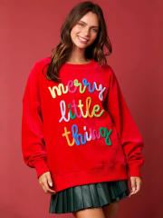 Corduroy Christmas Sweaters For Women Santa Claus Pullover Xmas Tops PQ416