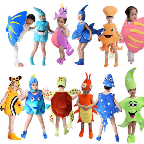 Marine Animal Performance Costume Halloween Underwater World Biological Theme Uniform PQ9667
