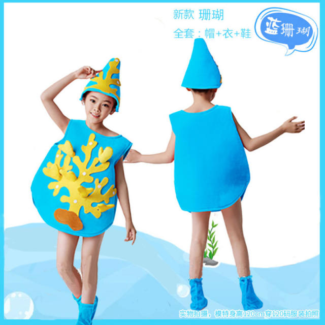 Marine Animal Performance Costume Halloween Underwater World Biological Theme Uniform PQ9667