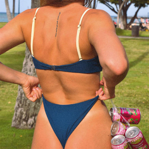 Women's Bikini Solid Color Swimsuit Female Push Up Padded Swimwear PQ5021