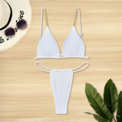Sexy Triangle Bikini Set Micro Swimwear Solid Color Two Pieces Swimsuit PQ5097