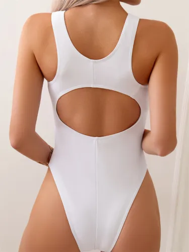 Colorful Smoke Print One-Piece Swimsuit Female Retro Bathers PQ104
