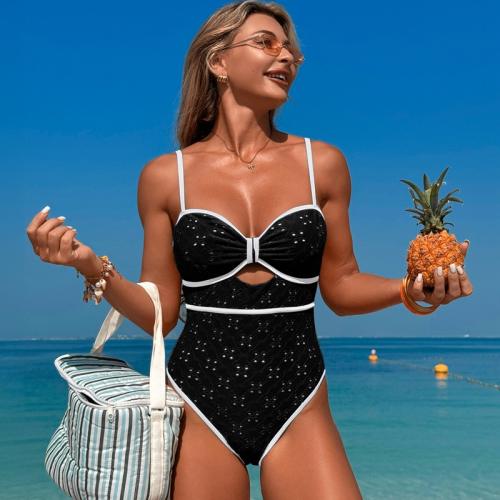 Women's Cut-Out One-Piece Swimsuit Vintage Swimwear Ladies Retro Monokini PQ2506