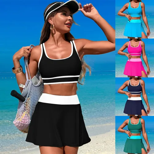 Women's Tank Tops Bikini Sets Fashion Solid Color Bathing Suit PQ2514