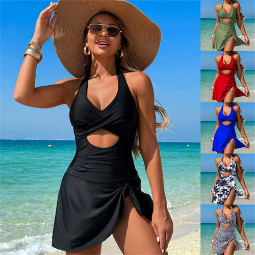 Women's Halter Vintage Swimwear Casual Bathing Suit Swimming Beachwear PQ2501