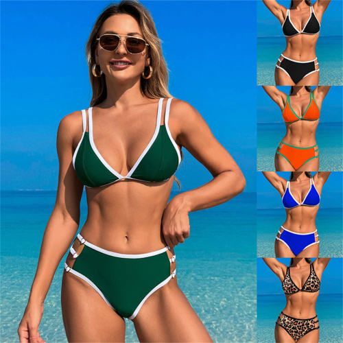 Women's Bikini Set High Waist Bathing Suit Two Pieces Swimwear Female PQ24340