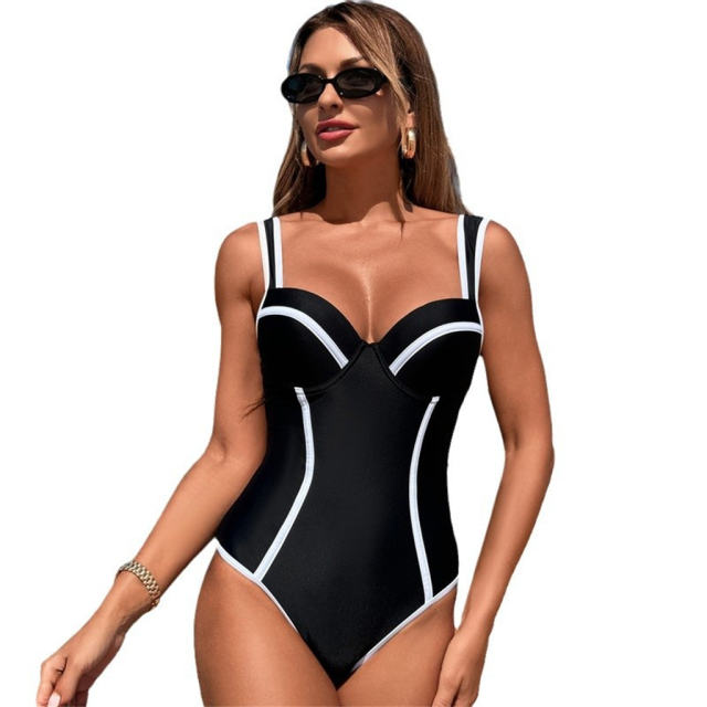 2025 Fashion Slim One Piece Swimwear for Womens Retro Bathers PQ2508