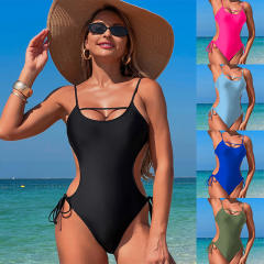 Spaghetti Straps One Piece Swimsuit for Womens Vintage Swimwear PQ2543