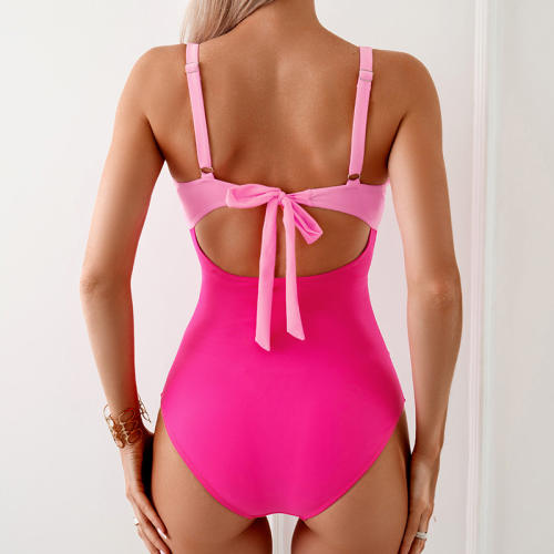 Women's One Piece Swimsuit, Cut Out Design Swimwear, High Waisted Monokini PQ2414