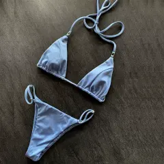 Triangle Bikini Set with Adjustable Straps Sexy Triangle Swimwear PQ2027