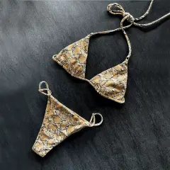 Triangle Bikini Set with Adjustable Straps Sexy Triangle Swimwear PQ2027