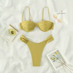 Women's Two-Piece Bikini Set Sexy Triangle Swimwear for Female PQ3021