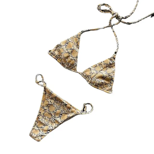 Triangle Bikini Set with Adjustable Straps Sexy Triangle Swimwear PQ2027