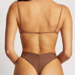 Spaghetti Straps Sexy Bikini for Female Bathing Suit Cut Out Beach Wear PQ3027