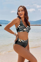 Women Two-Piece Swimsuit, Pastel Rainbow Stripe Bikini PQ250001