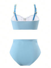 Woman Two-Piece Swimsuit Female High Waist Bottom PQ0580