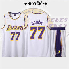 Kid Luka Doncic Basketball Kits Child Los Angeles 77 Tops Lakers Fan Apparel PQ-LD898