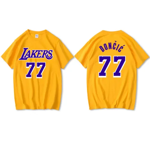 Luka Doncic Basketball T-shirts Los Angeles 77 Tops Lakers Fan Apparel PQ-LK077