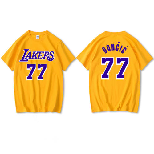 Luka Doncic Basketball T-shirts Los Angeles 77 Tops Lakers Fan Apparel PQ-LK077