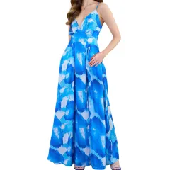 Women Casual Boho Dresses Summer Spaghetti Strap Maxi Dress PQ-HD033