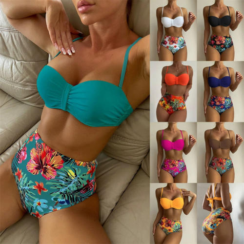 High Waisted Bikini Set, Two Piece Swimsuit Summer Beachwear PQ23001