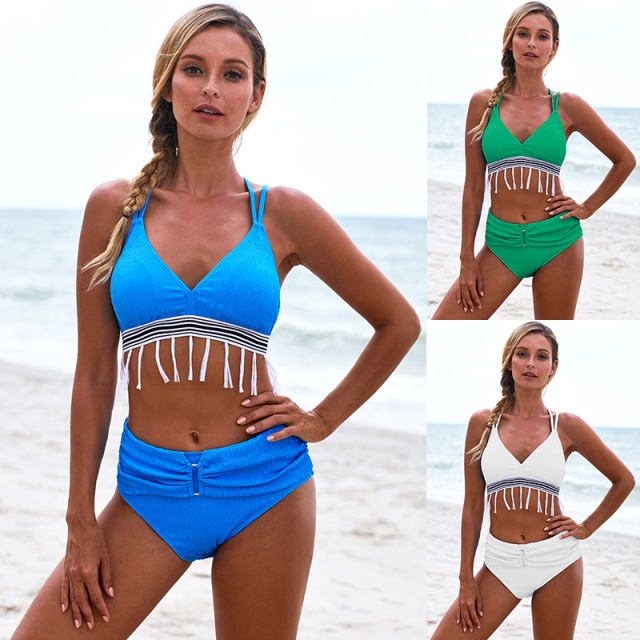 Women Bathing Costume Swimsuits Swimmers Bathers Ladies Tassel Bikinis PQLC411907