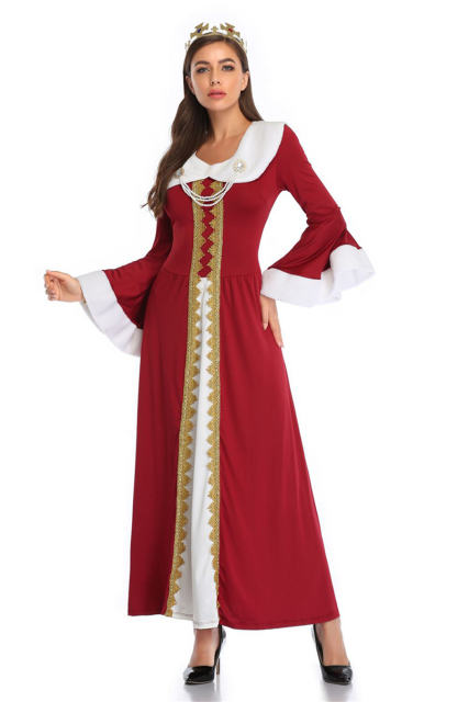 Classic Halloween Queen Costume Mardi Gras Ancient Outfits Retro Court Theme Costume